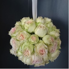 Bridal bouquet with white roses